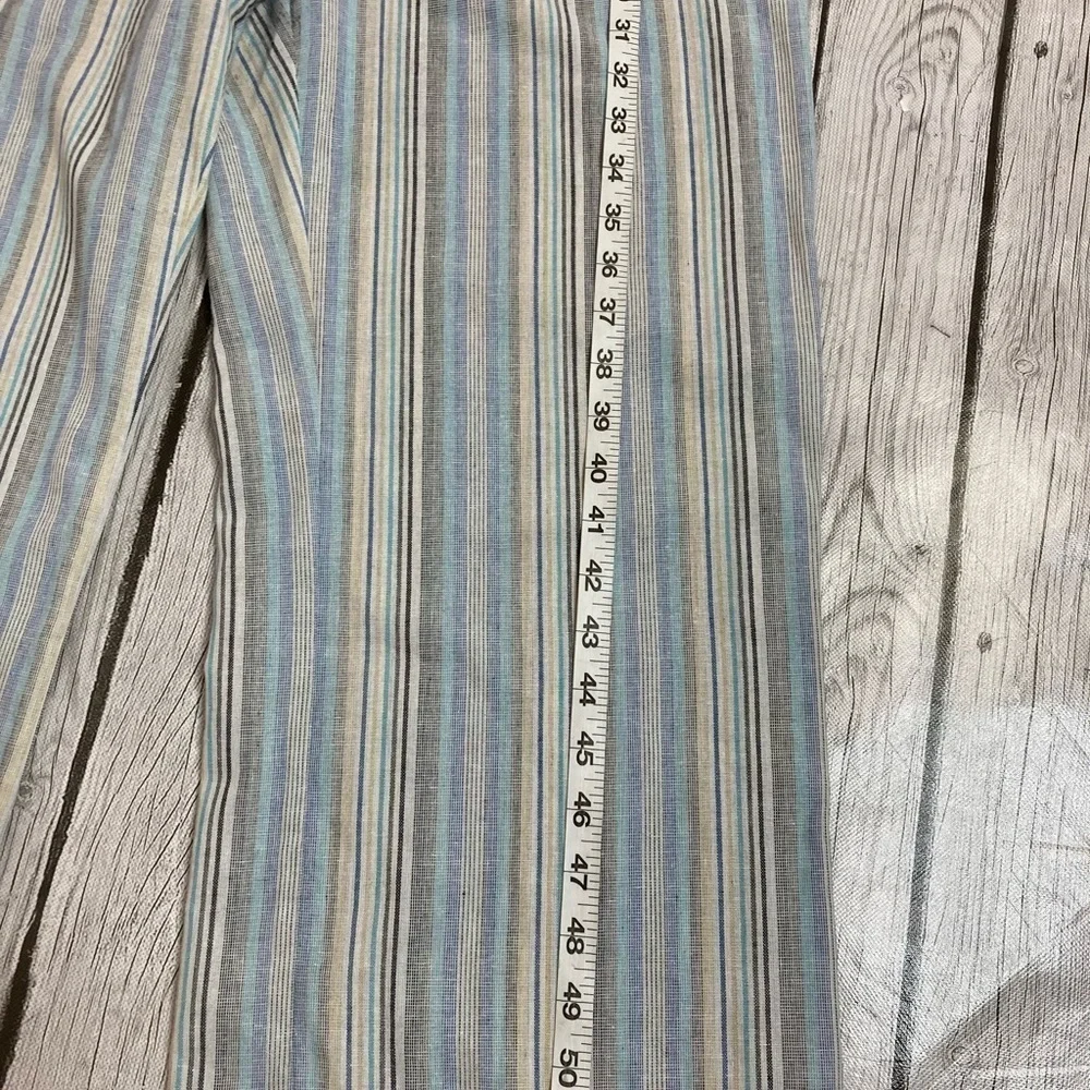 DREW Beige Striped Sleeveless Jumpsuit w/Pockets